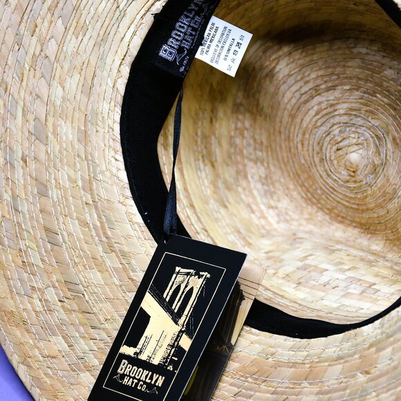 Brooklyn Hat Co. 100% Mexican Palm Fiber Safari Hat with Black Band - Picture 2 of 12